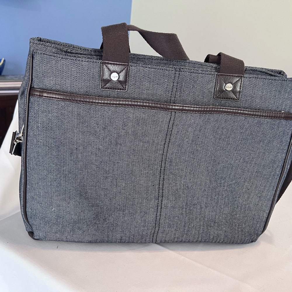 Thirty One Suite Success Tote Thermal Organizer Padded Laptop Denim